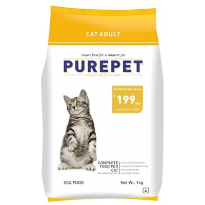 PUREPET ADULT DRY CAT FOOD SEA FOOD FLAVOUR 1KG 