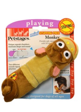 Petstages Stuffing Free Mini Monkey Toy For Dog