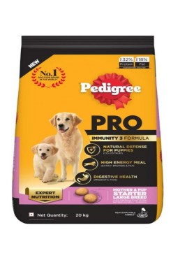 PEDIGREE PRO MOTHER AND PUP STARTER LARGE BREED DRY DOG FOOD 20KG