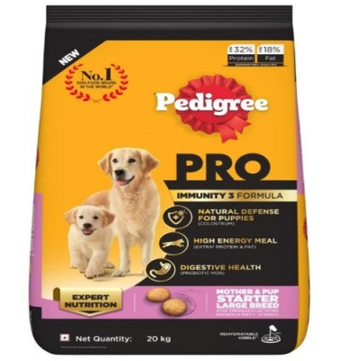 PEDIGREE PRO MOTHER AND PUP STARTER LARGE BREED DRY DOG FOOD 20KG