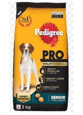 PEDIGREE PRO SENIOR DRY DOG FOOD 3 KG