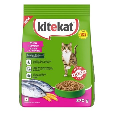 Kitekat Kitten Dry Cat Food Tuna Flavour 370 g