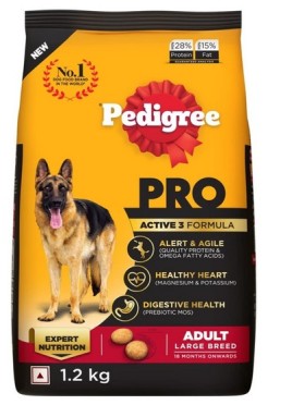 PEDIGREE PRO ADULT CHICKEN LARGE BREED DRY DOG FOOD 1.2 KG