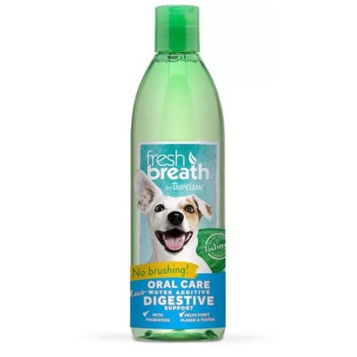 Tropiclean Fresh Breath Oral Care Water Additive Digestive Support For Pets 473 Ml