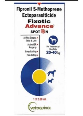 VETOQUINOL FIXOTIC ADVANCE TICK AND FLEA CONTROL SPOT ON 20-40 FOR DOG