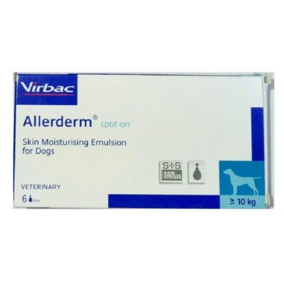 VIRBAC ALLERDERM SPOT-ON SKIN MEDIUM AND LARGE DOGS 6 PIPETTES OF 4ML 