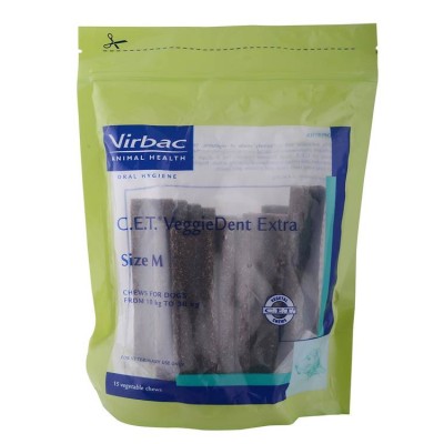 Virbac Veggie Dent Extra Chews 10 kg to 30 kg dogs (375 gm)