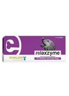 VIVALDES RELAXZYME NATURAL ENZYME BASED MEDIUM AND LARGE DOGS 10TAB 