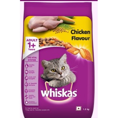 WHISKAS ADULT  FOOD C HIKEN FOOD 1.2KG CAT FOOD