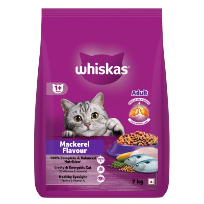 WHISKAS ADULT CAT FOOD MACKEREL 7 KG CATS