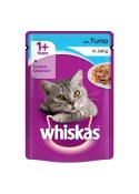 Whiskas Cat Food Tuna in Jelly 85 gm pack of 12