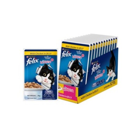 FELIX CHICKEN WITH JELLY C KITTEN 85GM CAT FOOD