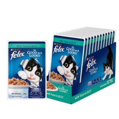 FELIX TUNA WITH JELLY ADULT 85GM CAT FOOD