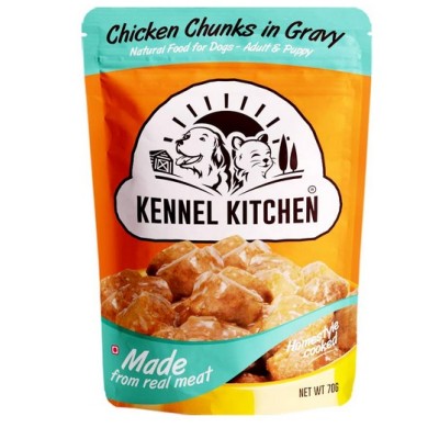 KITCHEN CHICKEN CHUNKS IN GRAVY 70GM DOG FOOD ADULT