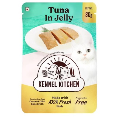 KITCHEN TUNA IN JELLY 80GM GRAIN CAT FOOD 