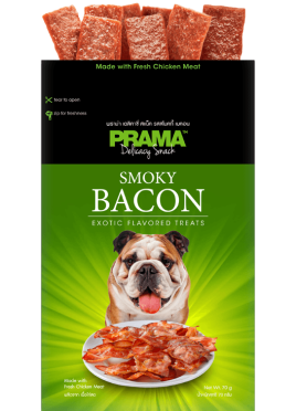 Prama smoked bacon delecacy snack for dogs 70 gm