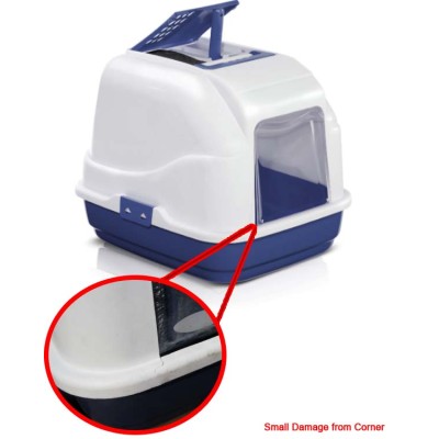 IMAC Easy Cat Litter Covered Box for Cats ( Blue)