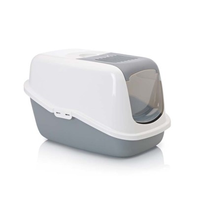 Savic Nestor Cat Toilet Cold Gray and white